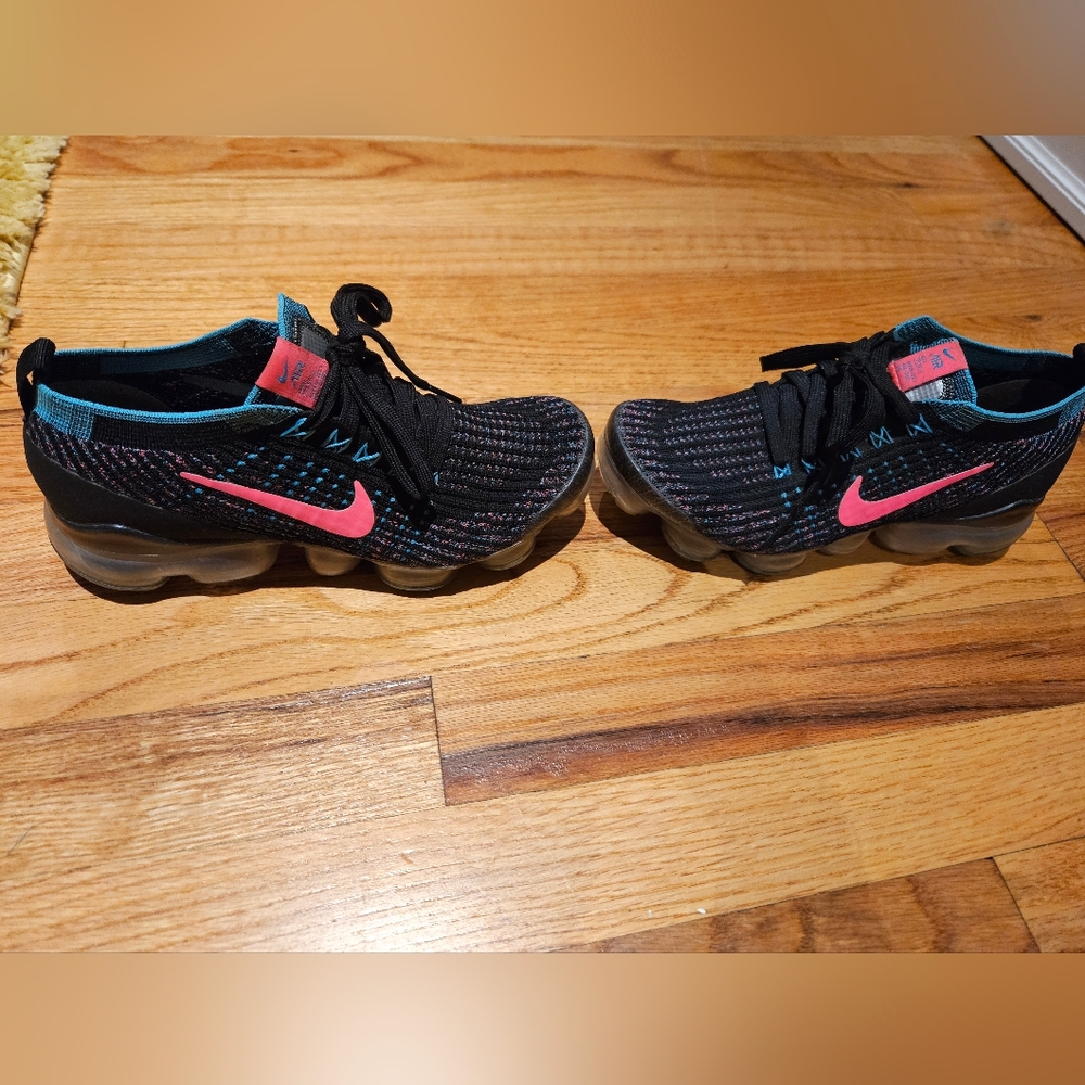 Black and Pink Nike Air VaporMax Sneakers